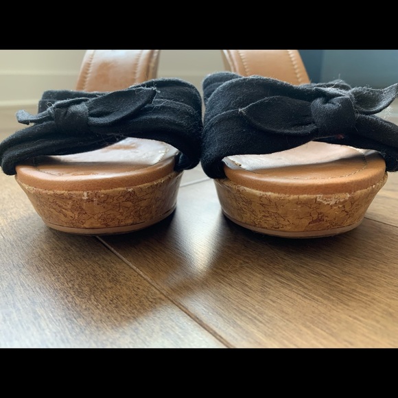 Qupid wedge sandal worth black bow - Picture 5 of 5